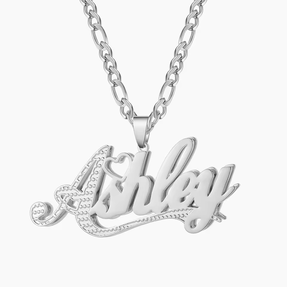 18K Gold Plated Name Custom Do - Layered Necklace Set recension och pris