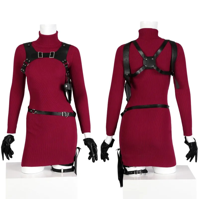 Red Ada Wong costume game COSP - Women'S Red Accessories recension och pris