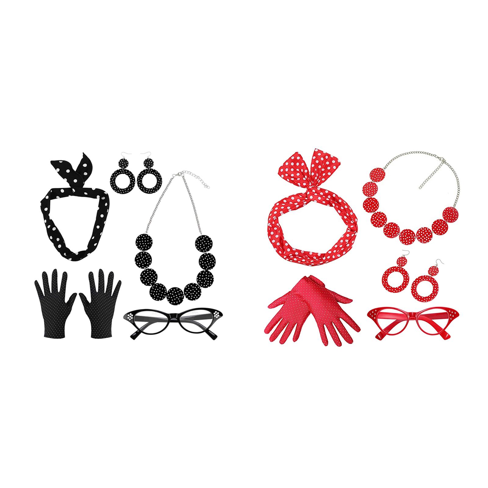 5 Pack 1950S Womens Costume Se - Women'S Accessories In The 1950S recension och pris