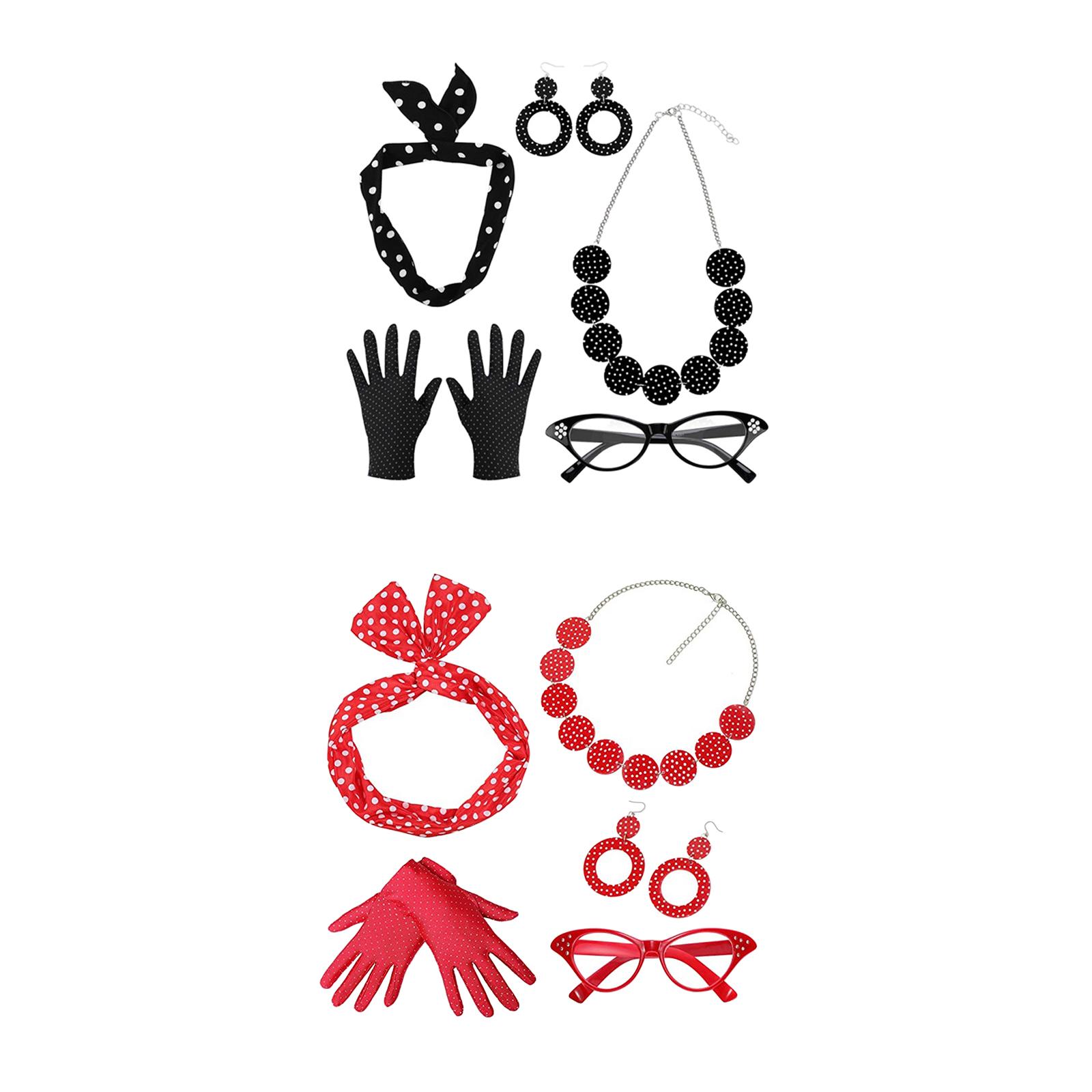 5 Pack 1950S Womens Costume Se - Women'S Accessories In The 1950S recension och pris