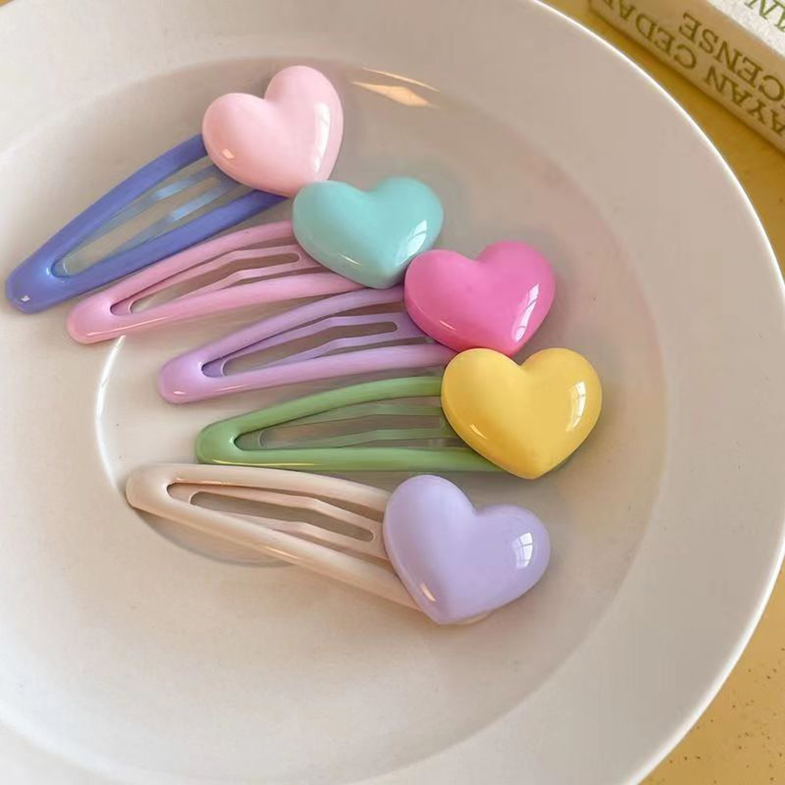 5pcs Cartoon Heart Hair Clips  - Women Accessories Wholesale China recension och pris