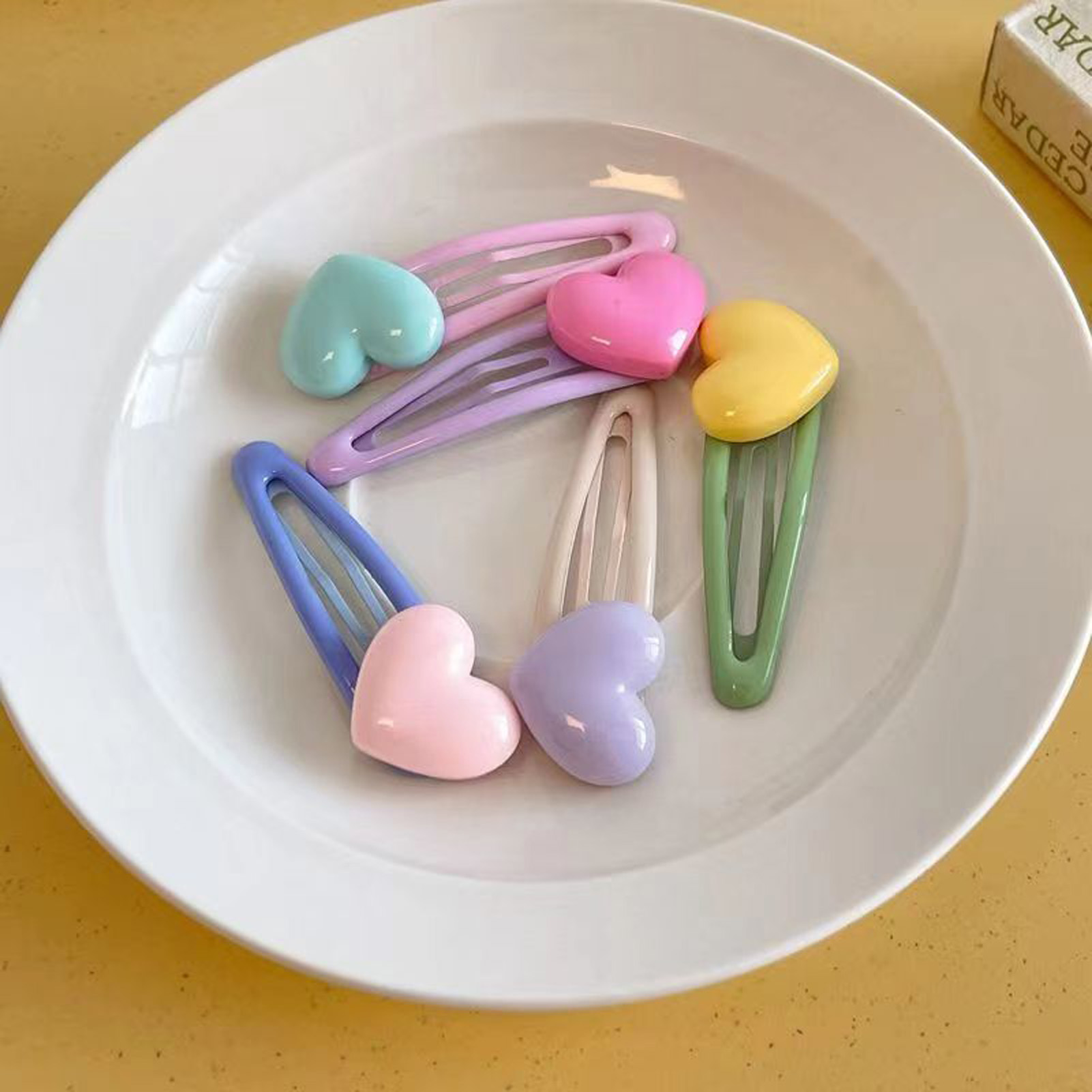 5pcs Cartoon Heart Hair Clips  - Women Accessories Wholesale China recension och pris