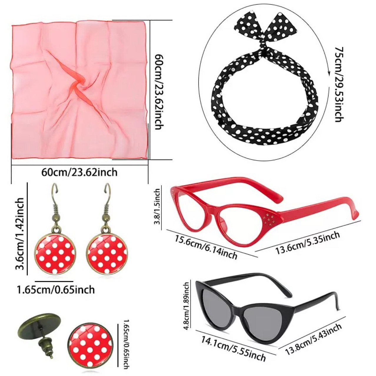 1950s Retro Party Cosplay Dres - Women'S Accessories In The 1950S recension och pris