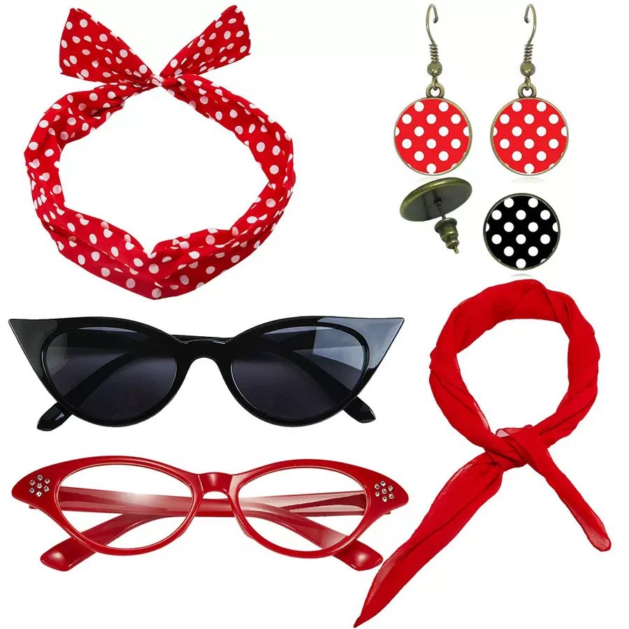 1950s Retro Party Cosplay Dres - Women'S Accessories In The 1950S recension och pris