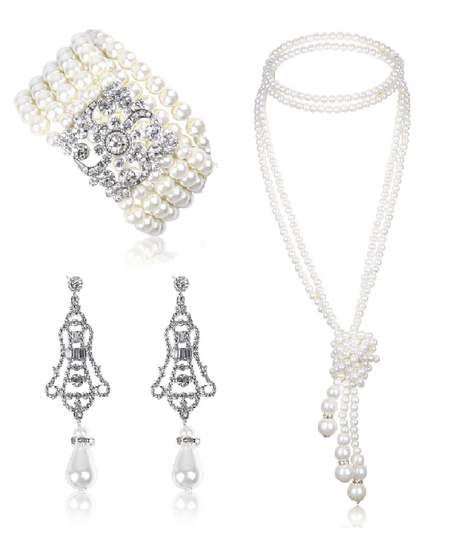 3-piece Set of Long Pearl Neck - Women'S Accessories In The 1950S recension och pris