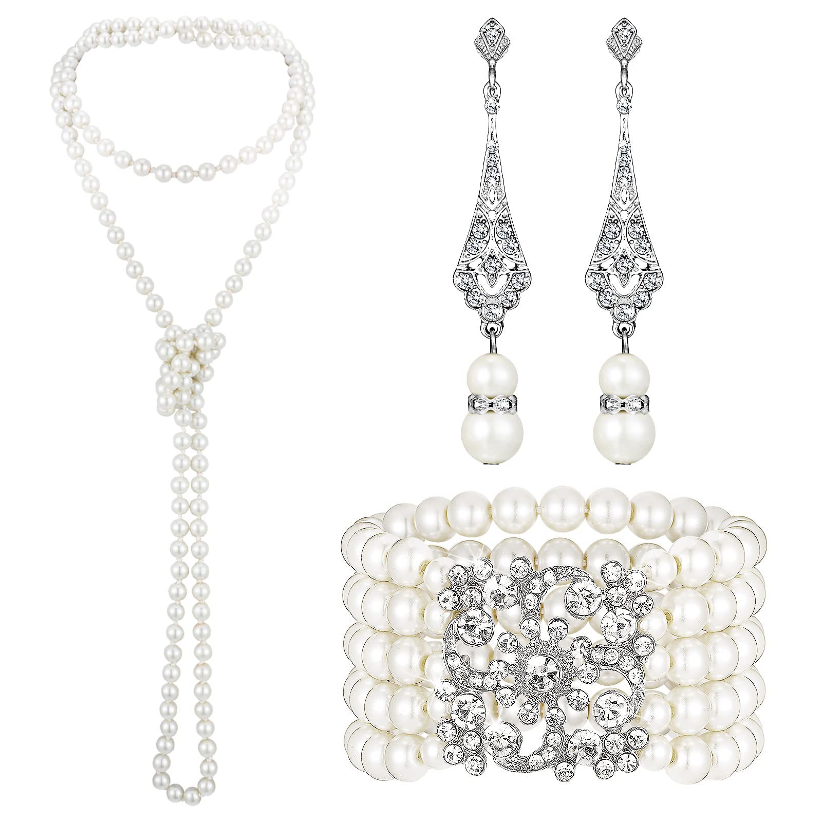 3-piece Set of Long Pearl Neck - Women'S Accessories In The 1950S recension och pris