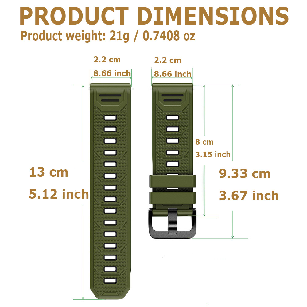 22mm Silicone Watch Band Breat - Women'S Accessories To Wear With Watch recension och pris