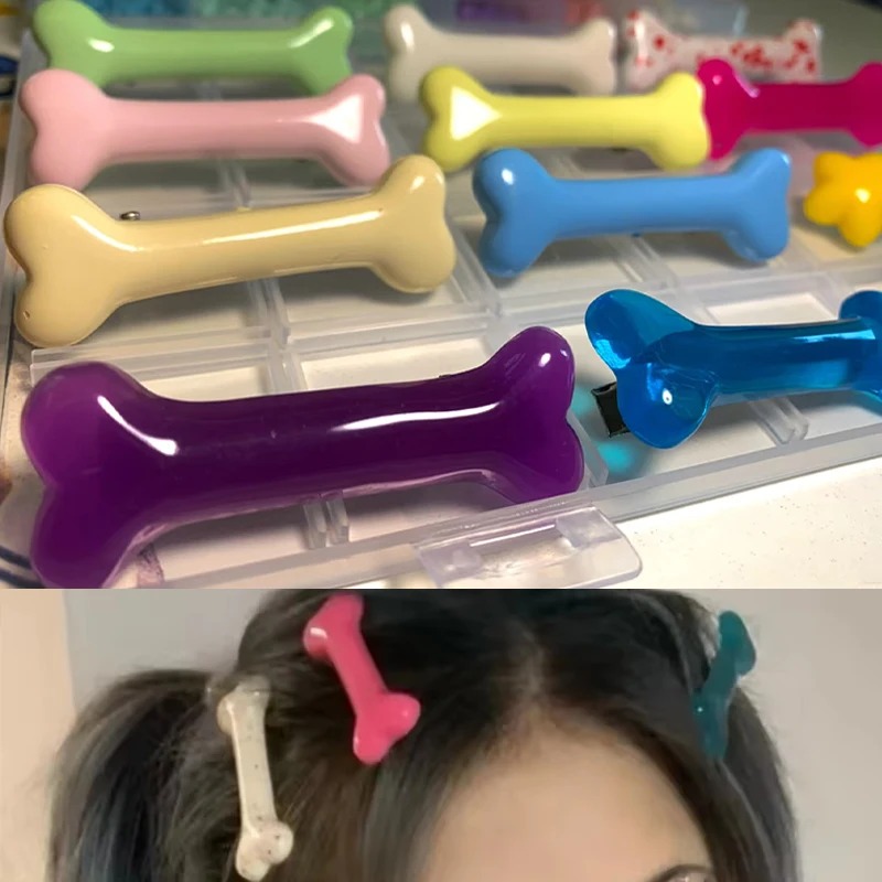 Colorful Bone Hair Clip Cute Y - Women Accessories Wholesale China recension och pris