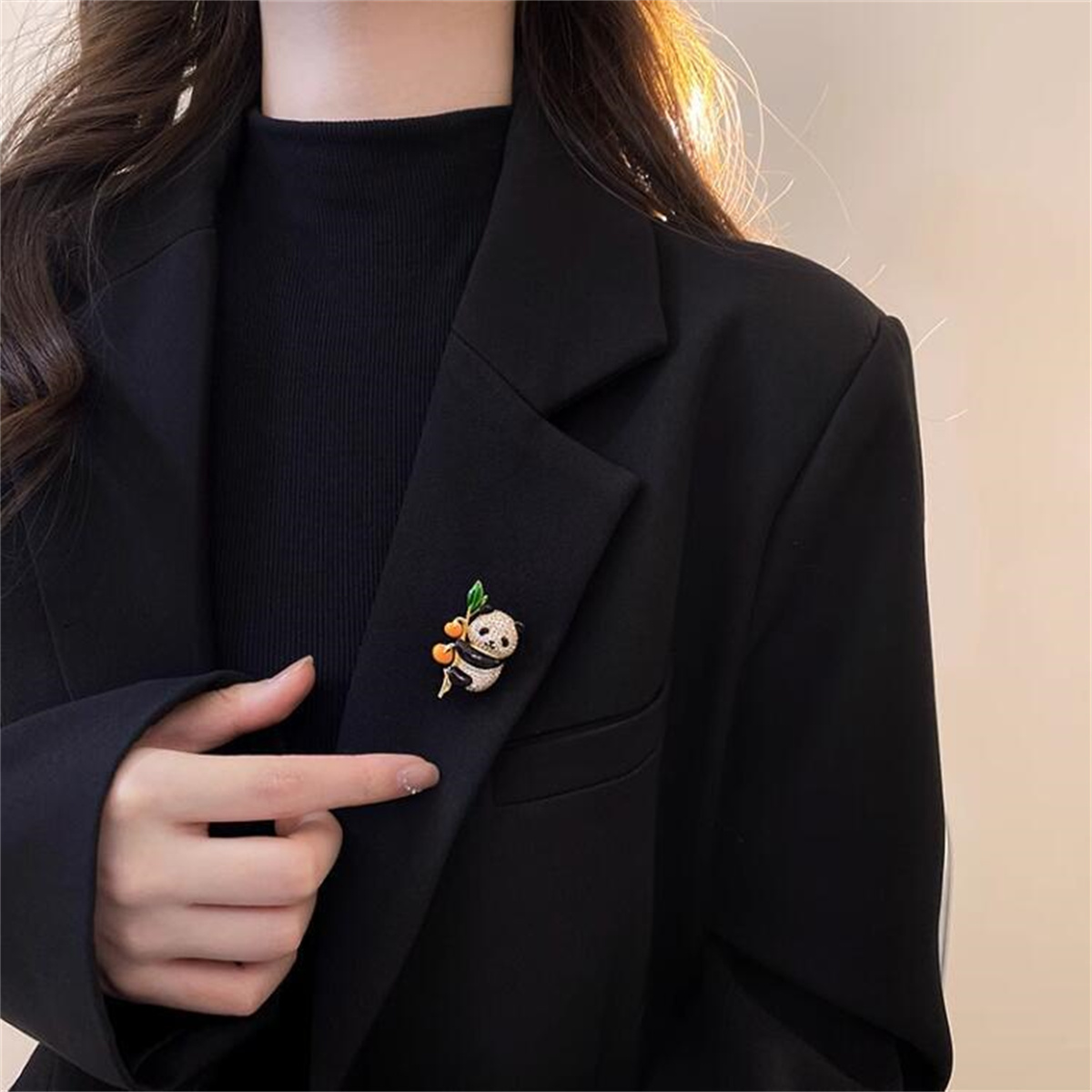 1Pc Cute Panda Brooch with Per - Women Accessories Meaning recension och pris