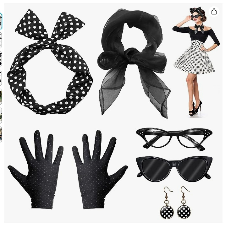 50s Disco Costume Accessories  - Women'S Accessories In The 1950S recension och pris